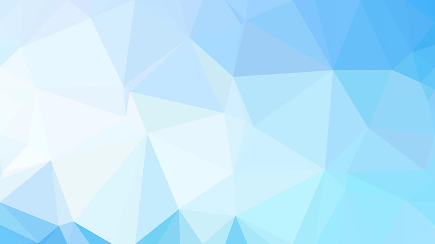 青と白のポリゴンの三角形の背景のベクトル 高画質の壁紙