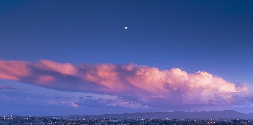 Moon Blue, sky, moon, cloud HD wallpaper