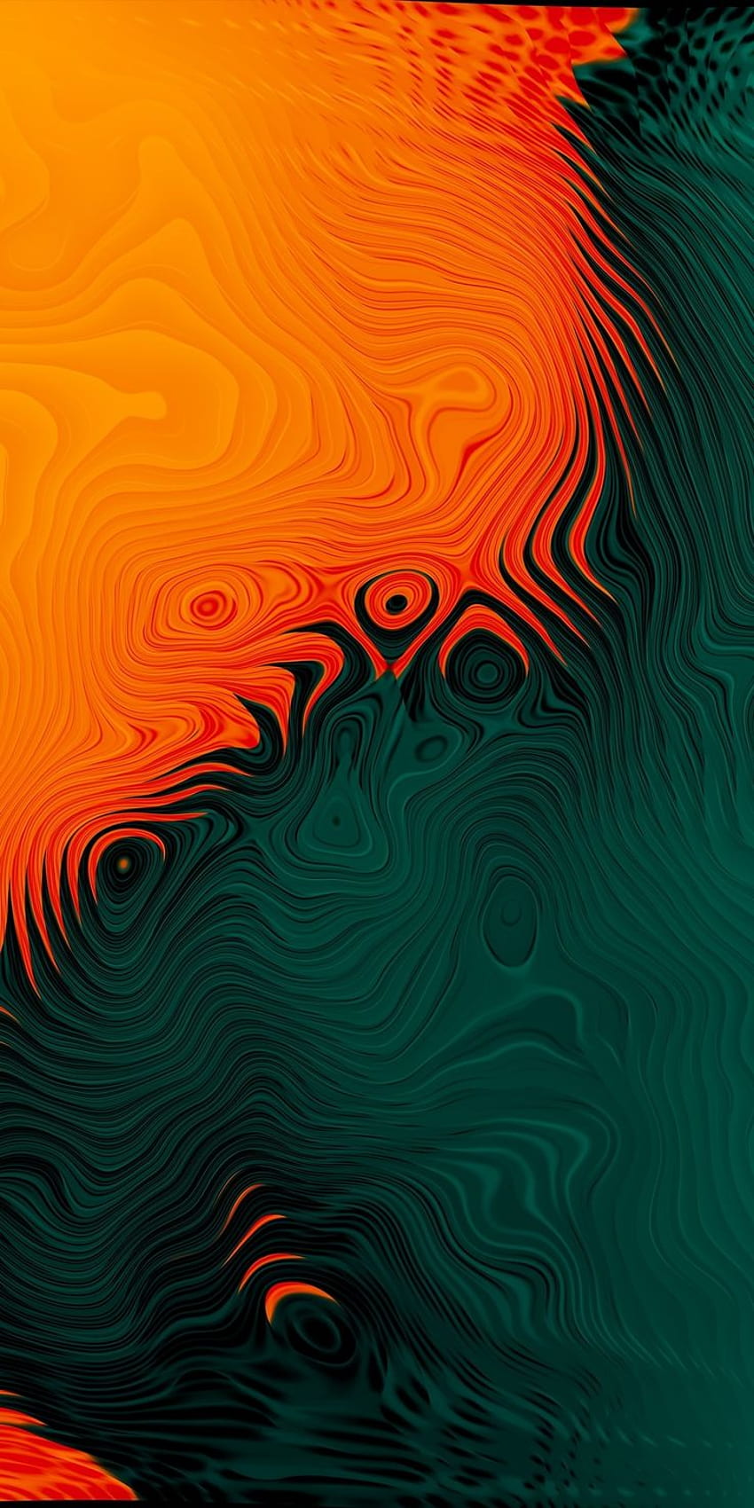 Orange-grünes Streichholz, abstrakt. Dunkles Telefon, abstrakter Hintergrund, abstrakt, Streichhölzer HD-Handy-Hintergrundbild