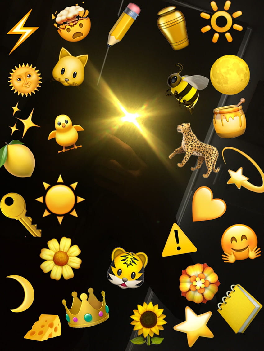 Yellow, Crown Emoji HD phone wallpaper