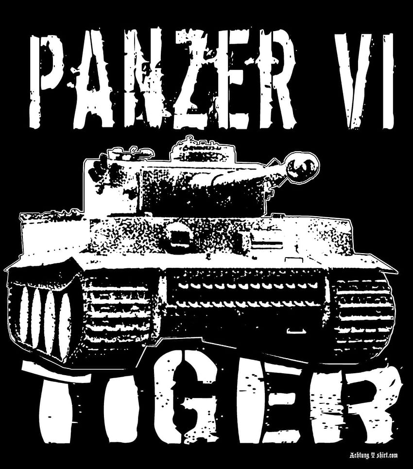 Panzer Tiger Tank Ww2 Armée Allemande Kursk Battle Tee Shirt Noir Fond d'écran de téléphone HD