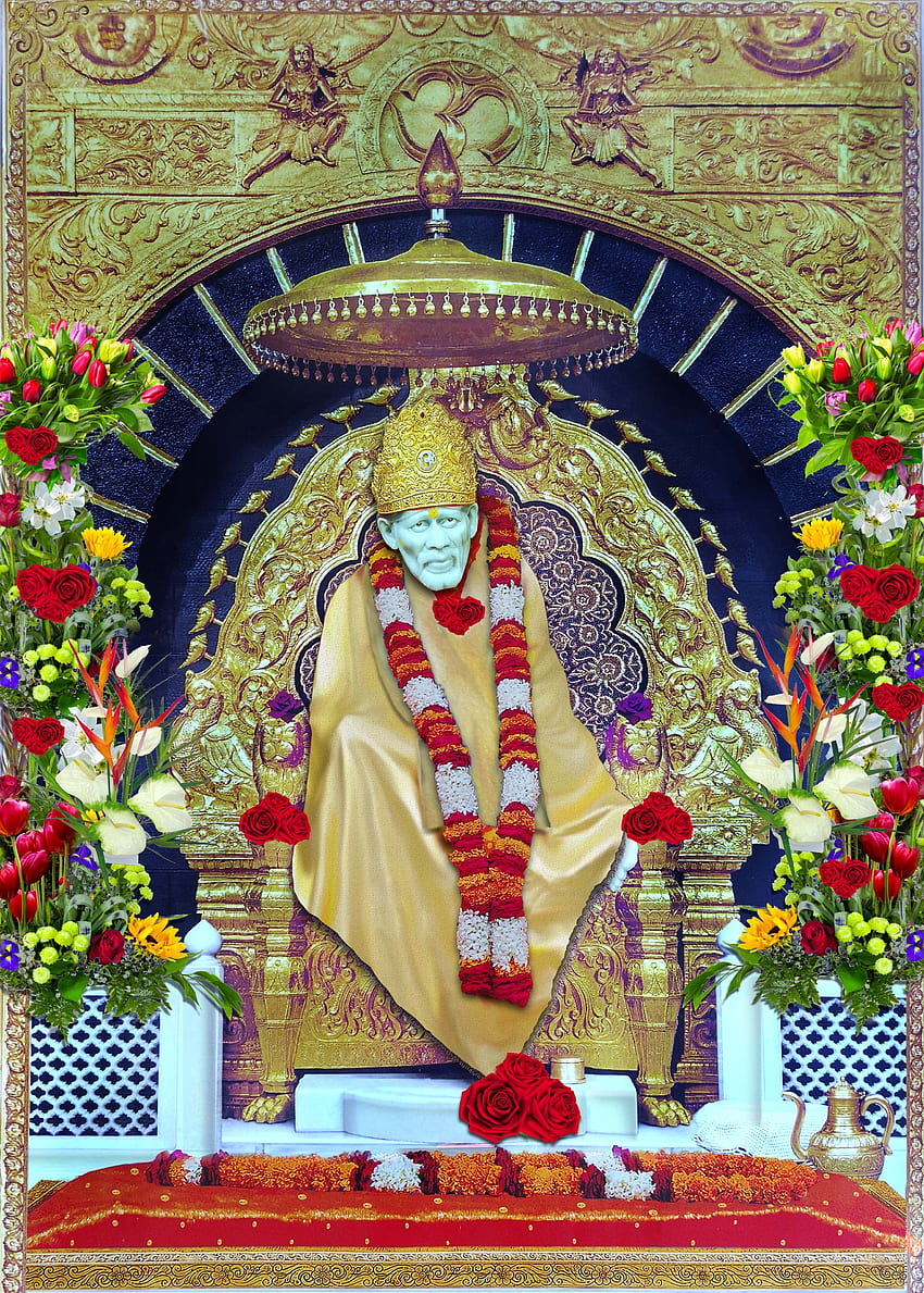 a very much popular temple in india shiradi sai baba. Sai baba , Shirdi sai baba , Sai baba HD phone wallpaper