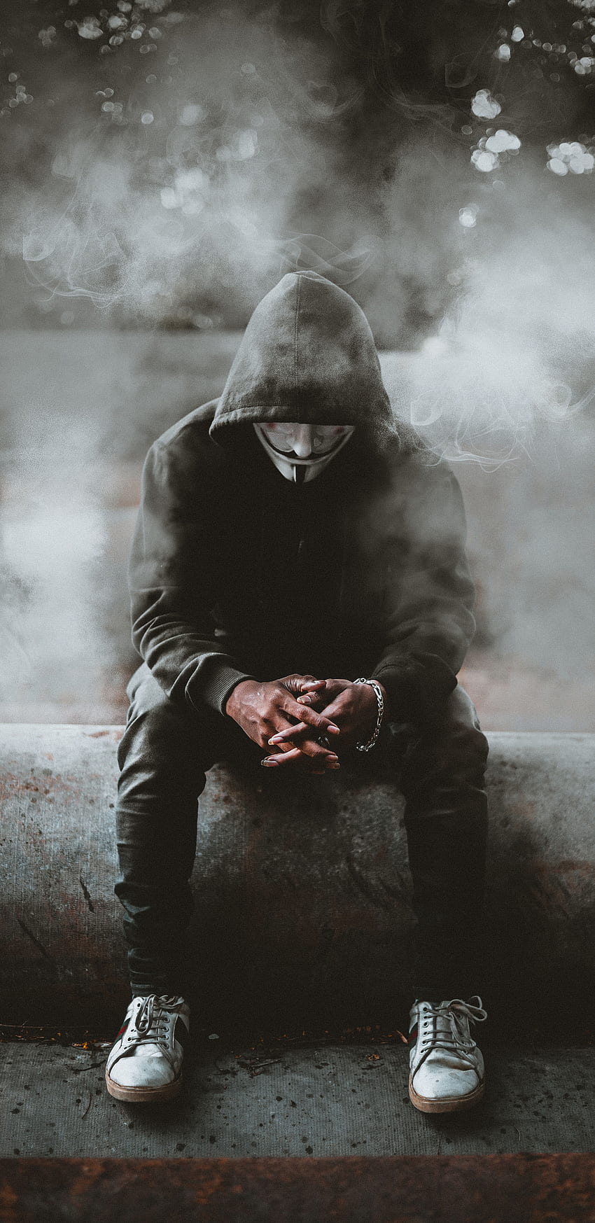 Man Black Hoodie Anonymus Samsung Galaxy Note 9, 8, S9, S8, S Q , , Background, and HD phone wallpaper
