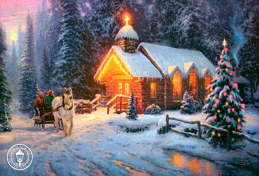 Thomas Kinkade Christmas Gallery - Thomas Kinkade Paintings Christmas - -, Thomas Kincade HD wallpaper