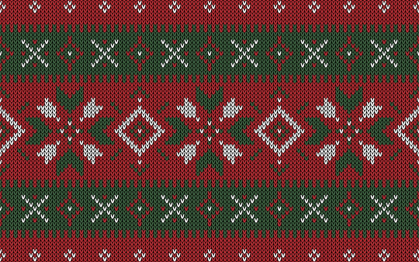 Texture, winter, white, fabric, red, green, iarna, pattern HD wallpaper