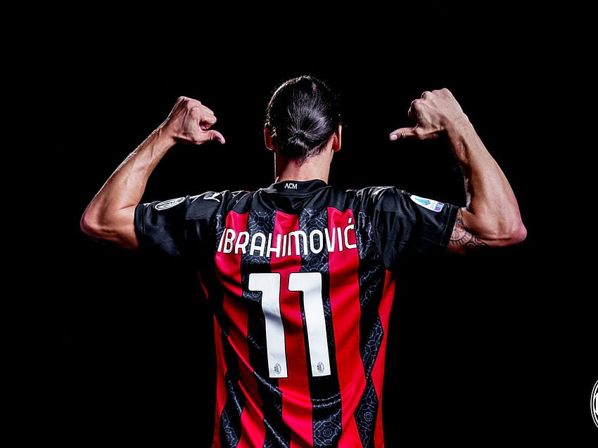 Oficial: Atacante do AC Milan, Zlatan Ibrahimovic assina contrato e retorna à icônica camisa 11 - Impedimento do AC Milan, Ibrahimovic Milan papel de parede HD