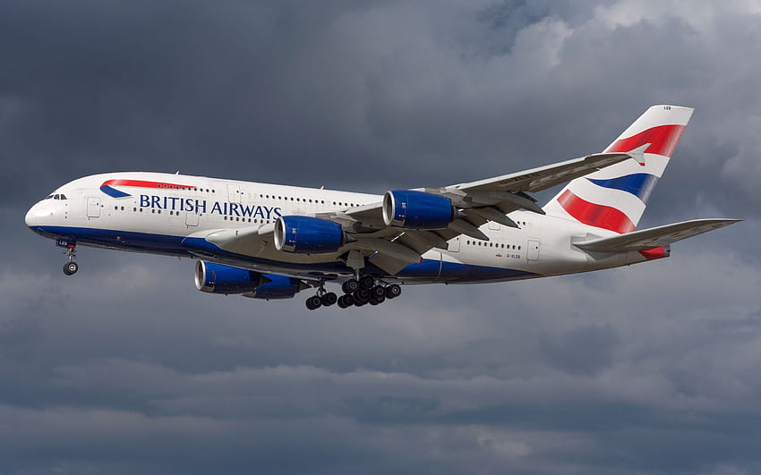 Airbus A380 800, Yolcu Uçağı, British, British Airways HD duvar kağıdı