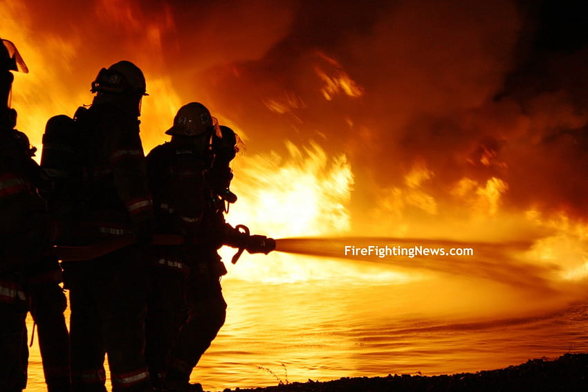 Firefighters, fires, fighting fire, fire HD wallpaper