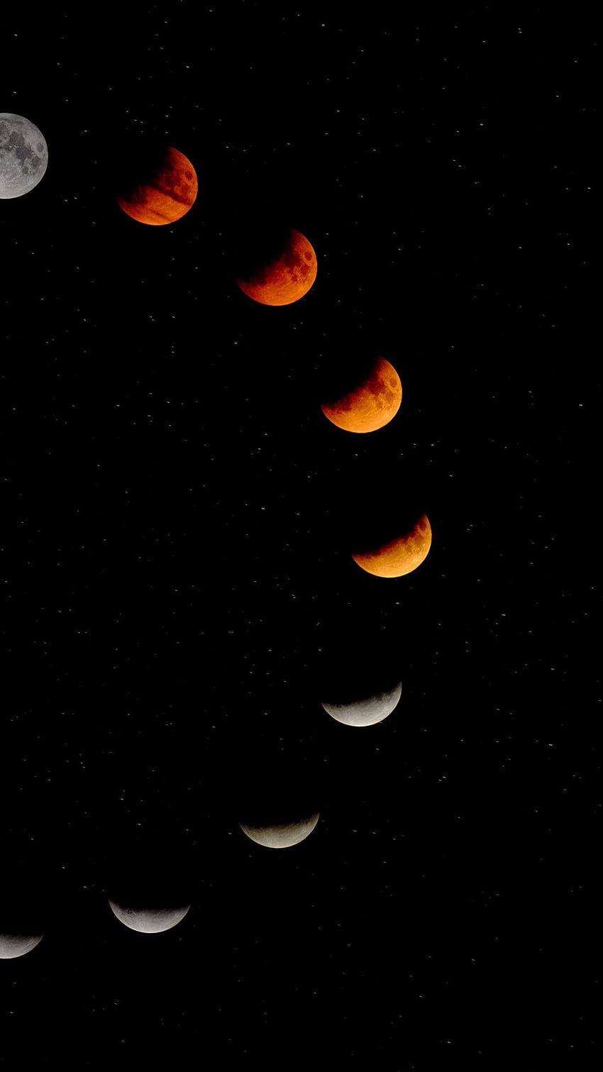 moon, phase, eclipse, cycle HD phone wallpaper