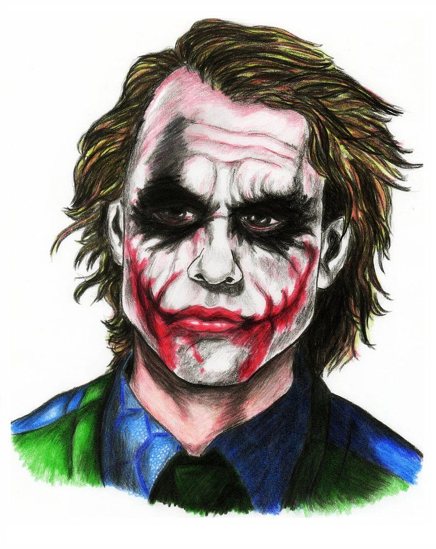 Heath Ledger as the joker. Joker, Joker Drawing HD phone wallpaper ...