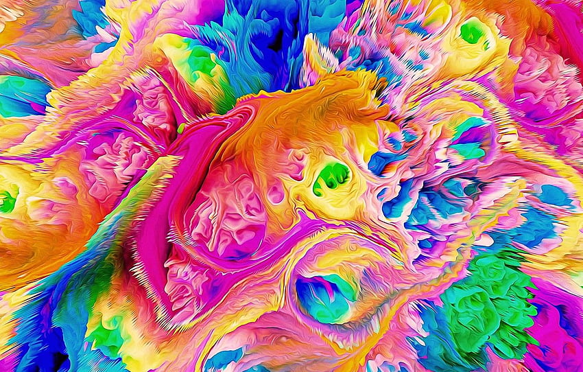 abstraction, texture, bright colors, acrylic paint, Acrylic Painting HD wallpaper