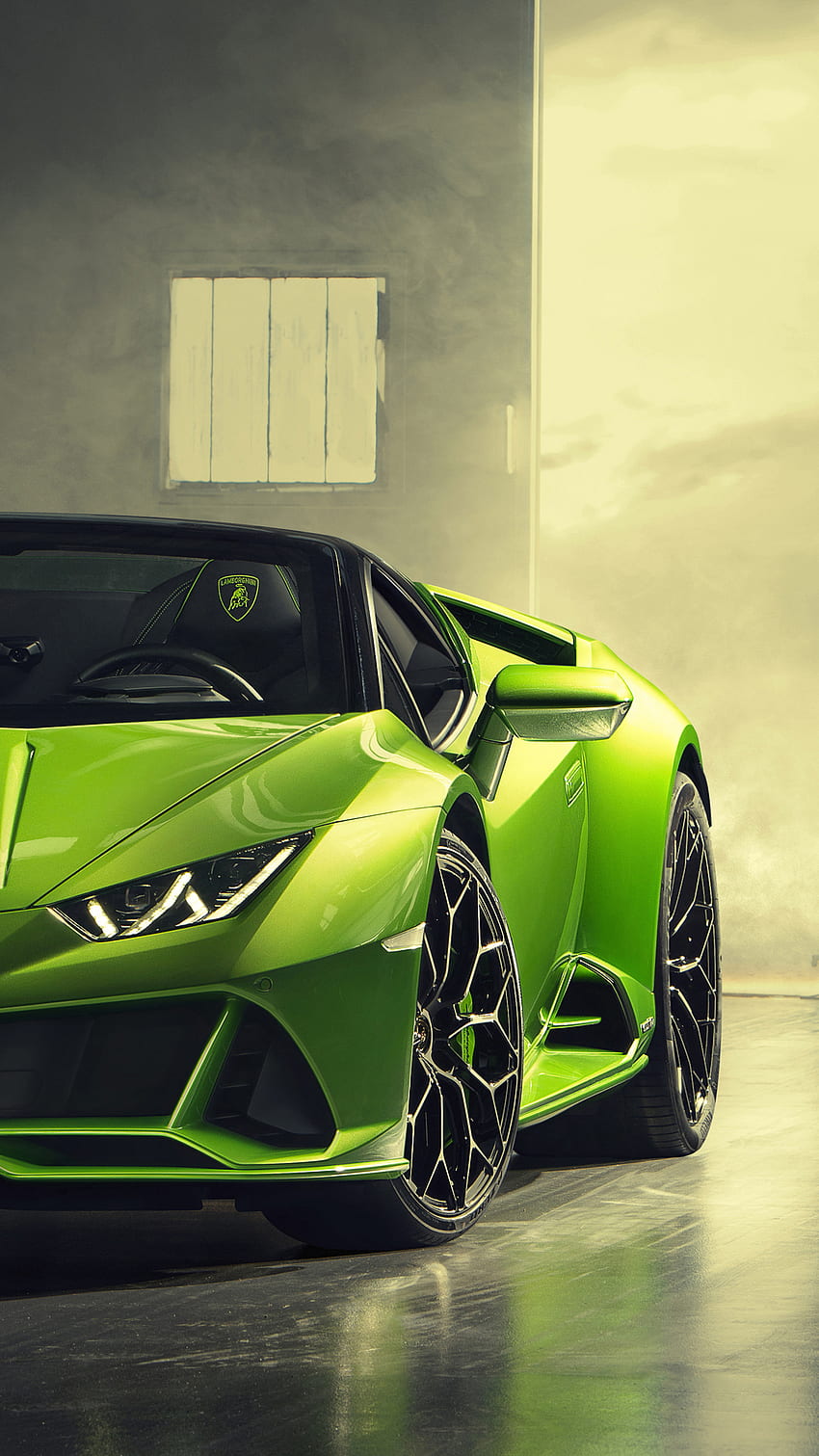 lamborghini huracan evo เบื้องหลัง Lamborghini Huracan EVO Spyder วอลล์เปเปอร์โทรศัพท์ HD