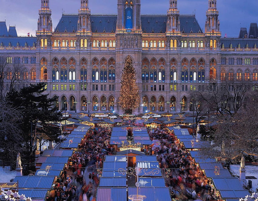 Vienna, Christmas in Europe HD wallpaper