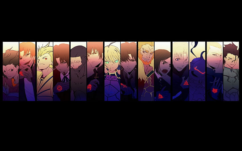 Fate Series, Fate Zero, Saber, Kiritsugu Emiya, Berserker (Fate Zero), Rider (Fate Zero), Gilgamesh / y móvil, Fate Zero Gilgamesh fondo de pantalla