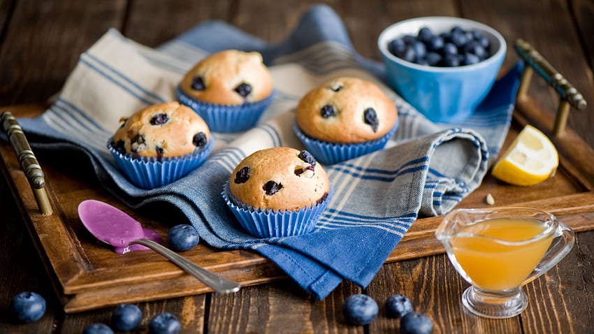 blueberries cupcake blueberry berry spoon muffin, , Blueberry muffins HD wallpaper