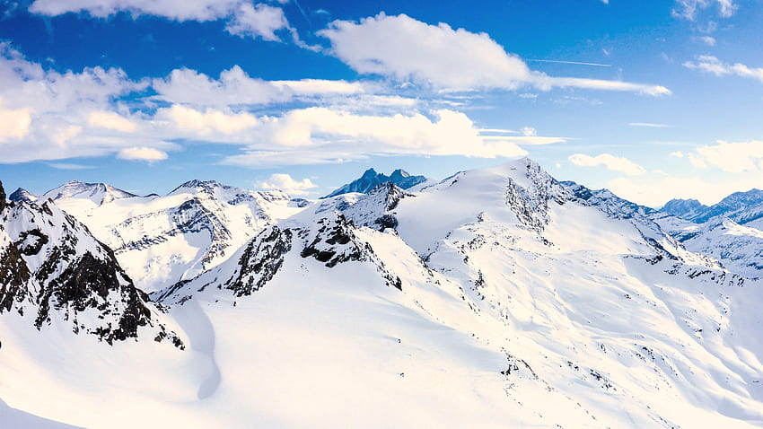 Schneebedeckter Berg HD-Hintergrundbild