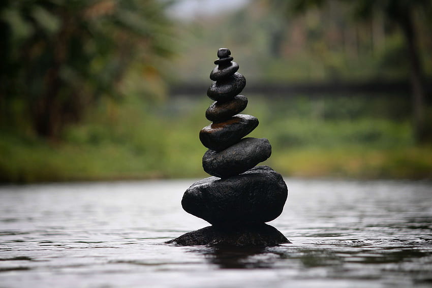 amazing, balance, blur, boulder, bright, calm, daylight, green, harmony, lake, landscape, meditation, natural, nature, outdoor, outdoors, peace, peaceful, pebbles, reflection, relaxation, river, rocks, scene, scenery, sc, Zen graphy HD wallpaper