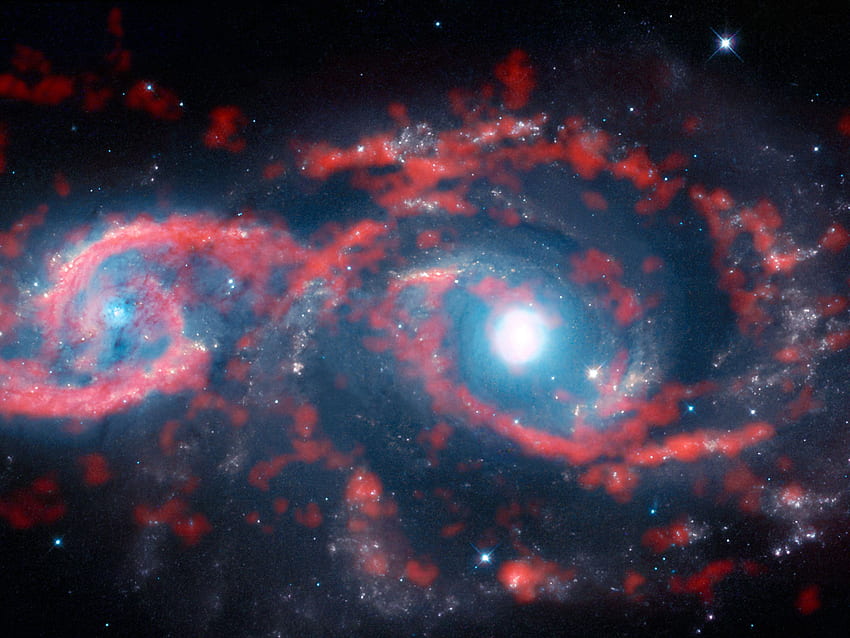An All Seeing Eye, Galaxy Collision HD wallpaper