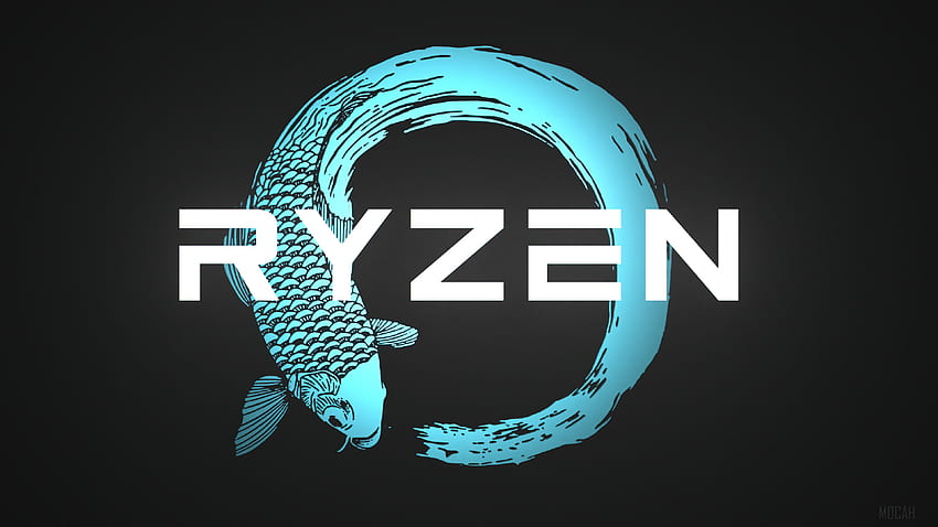 Digital Art, Ryzen, Logo, Koi, Fish . Mocah, Ryzen Logo HD wallpaper