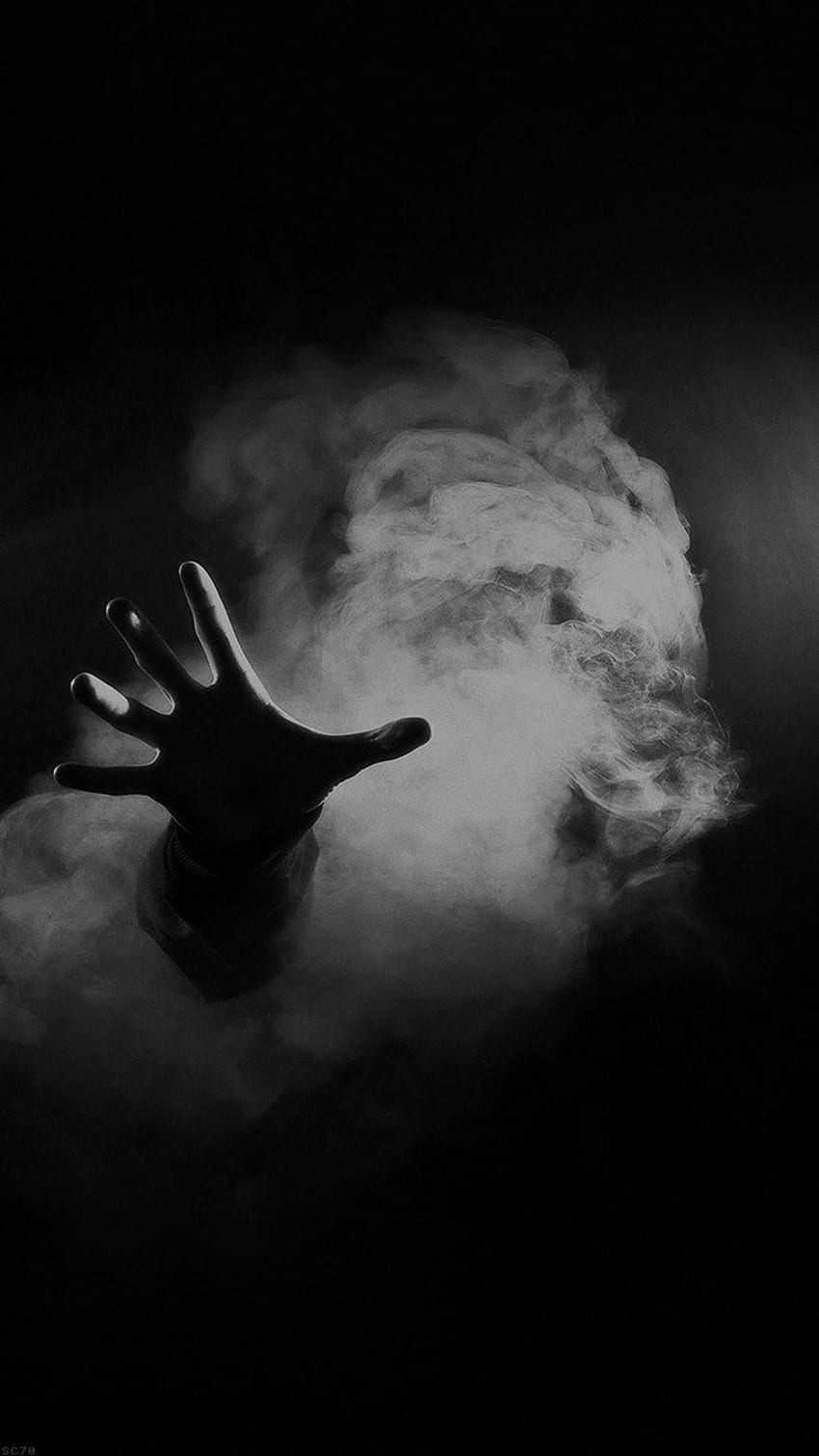 Smoking Girl Dunkler, schwarzer und grauer Rauch HD-Handy-Hintergrundbild