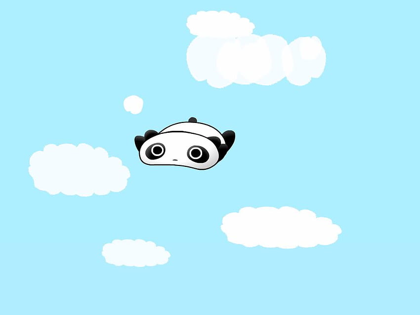 Animations-Panda, kleiner süßer Cartoon-Panda HD-Hintergrundbild