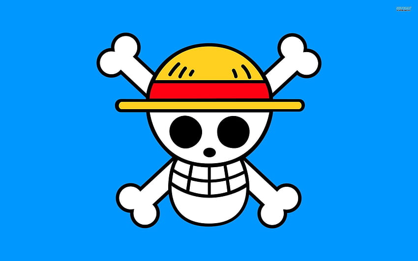 One Piece iPhone, лого на сламена шапка HD тапет