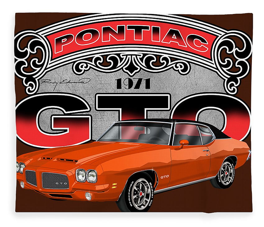 Pontiac GTO Copper Muscle Car Art Coperta in pile, Muscle Car Art Paint Sfondo HD