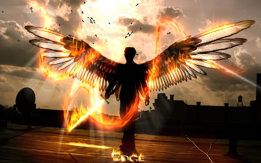 Fire wings art HD wallpaper | Pxfuel