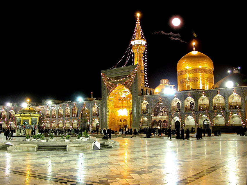 Santuario sagrado del Imam Reza, Mashhad, Irán. imán hussain fondo de pantalla