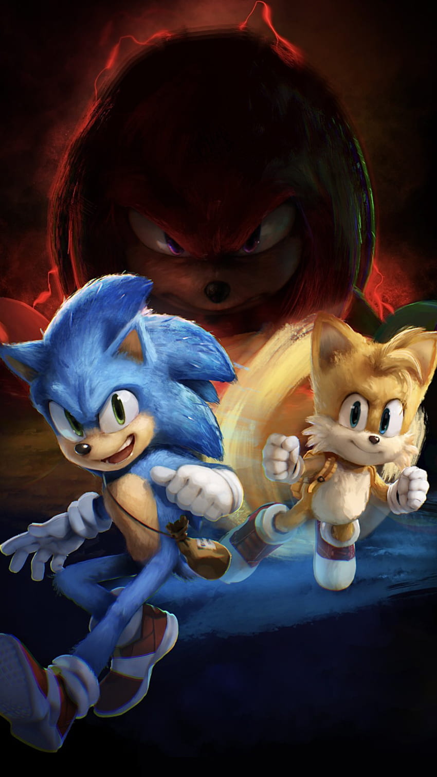 Sonic the Hedgehog 2, Knuckles, 2022, Tails HD phone wallpaper