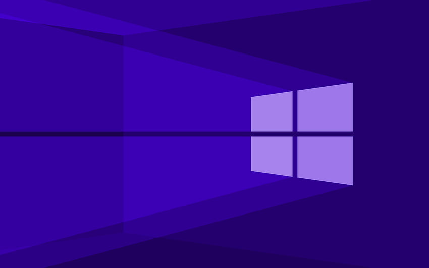 Windows 10 logo blu scuro, astratto blu scuro, minimalismo, logo Windows 10, minimalismo Windows 10, Windows 10 Sfondo HD