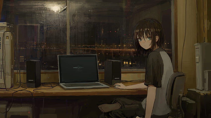 Estetika Anime Sedih, Laptop Anime Estetika Sedih Wallpaper HD