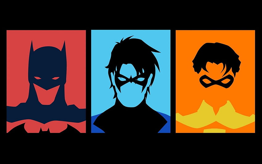 Batman, Komik DC, Nightwing, Robin (karakter) / dan Latar Belakang Seluler, Karakter DC Universe Wallpaper HD