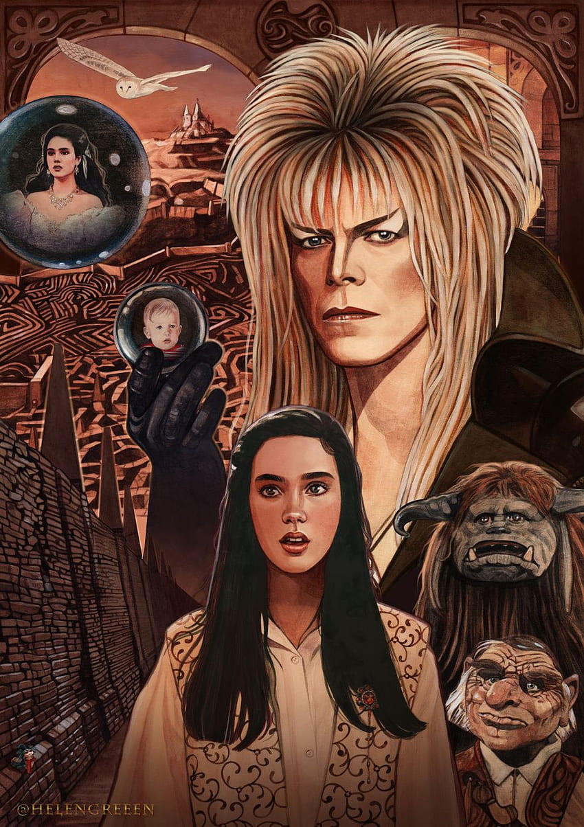 Omaggio a Labyrinth - Illustrazione di Helen Green, David Bowie Labyrinth Sfondo del telefono HD