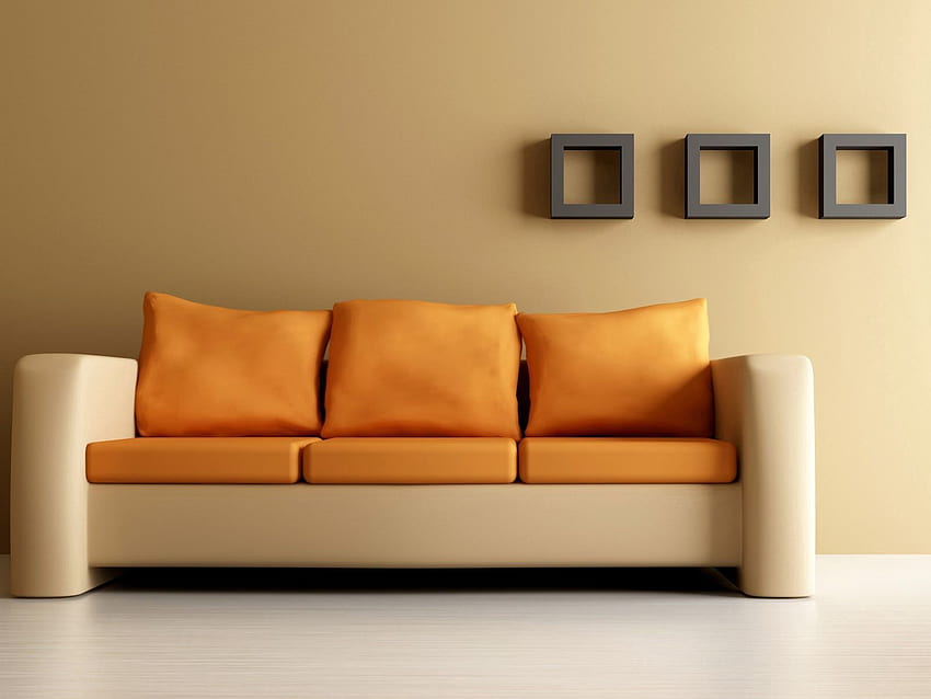 Sofa, Furniture, Leather, Skin, Beige HD wallpaper
