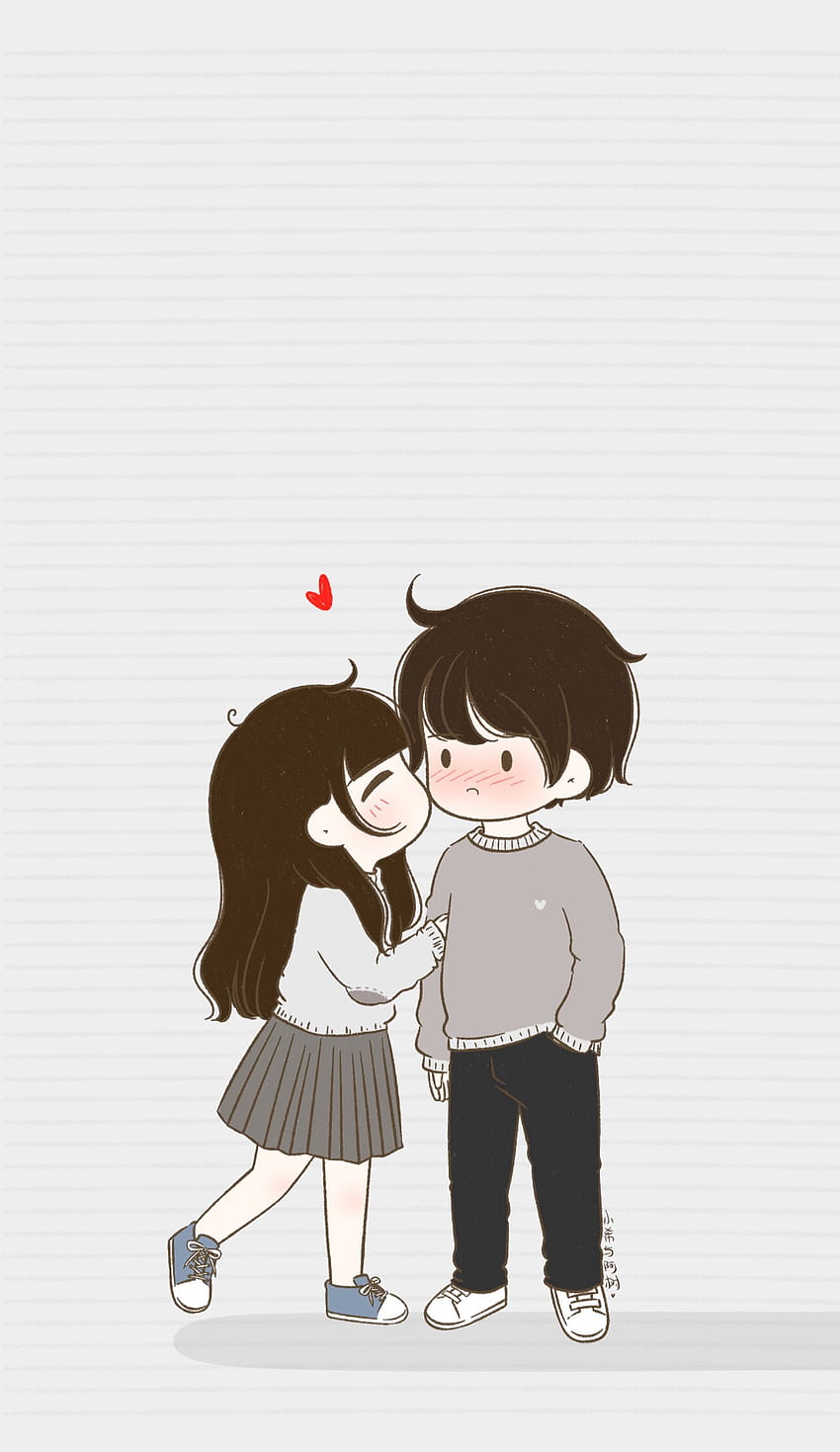 かわいいカップルの絵 - Cute love cartoons, Cartoons love, Cute couple , Cute Couple Drawings HD電話の壁紙