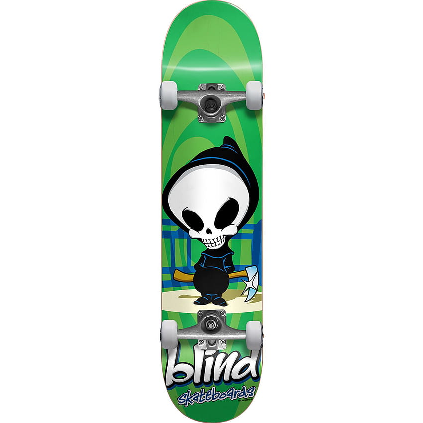 Blind Skateboards Retro Reaper Green Mid Skateboards Completos - 7.37 x 29.8 fondo de pantalla del teléfono
