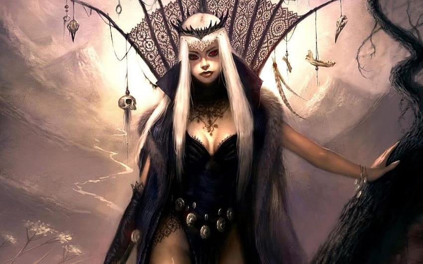 fantasy girl goth 1.jpg, black, fantasy, goth, girl, dark HD wallpaper