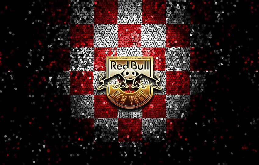 Sport, Logo, Fußball, Glitzer, New York Red Bulls, kariert, MLS für , Abschnitt спорт HD-Hintergrundbild
