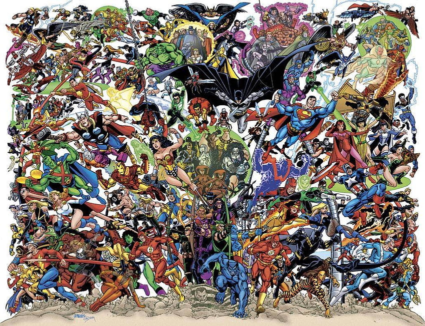 George Perez . George Perez Shazam , George Perez Captain Marvel and George Perez Wonder Woman HD wallpaper