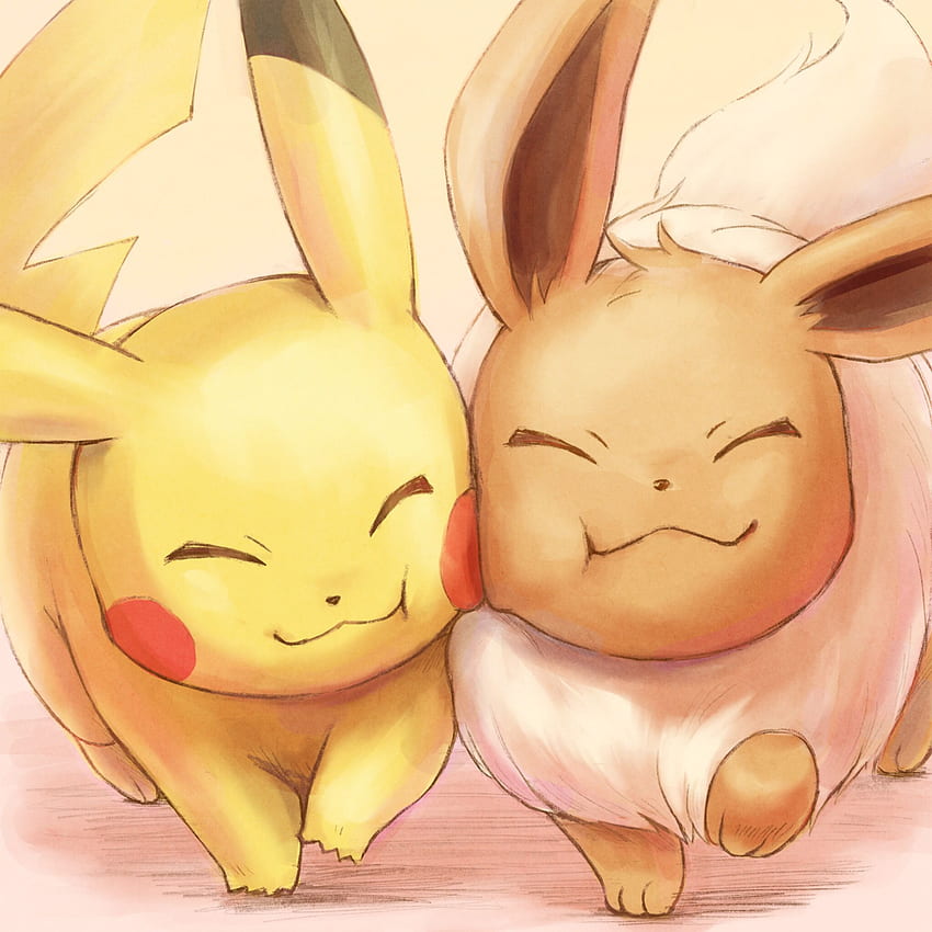 Pixiv Id 1191319. Pokémon: Allons Pikachu et Allons Évoli. Évoli. Pikachu. Dessin pikachu, Pokemon mignon, Dessin pikachu Fond d'écran de téléphone HD