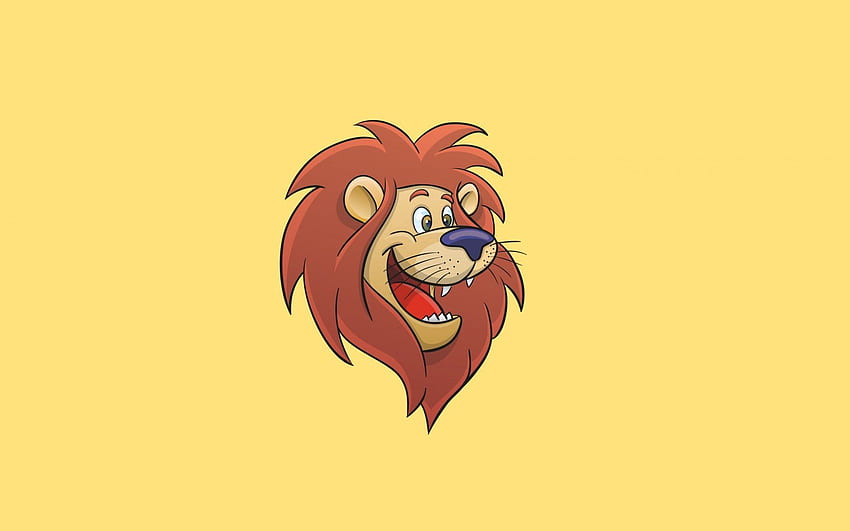 Cartoon, Art, Vector, Lion, Animated HD wallpaper