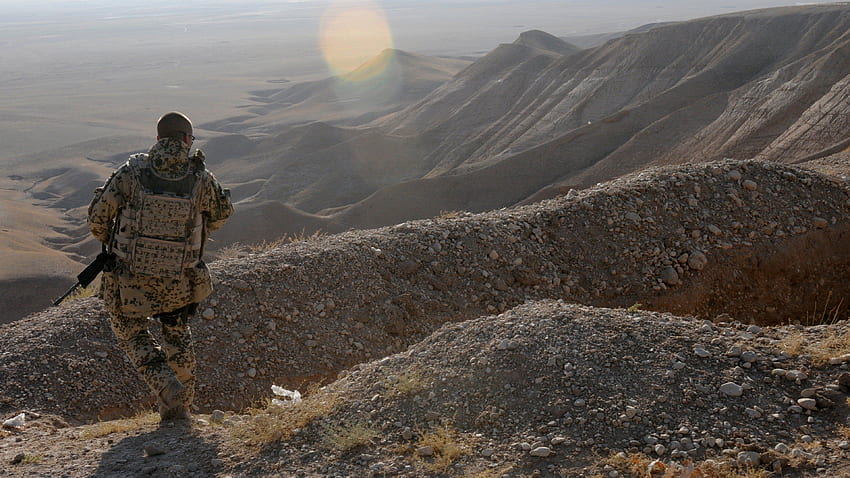 soldier, Military, Gun, Desert, Nature, Landscape, Bundeswehr, ISAF / and Mobile & HD wallpaper