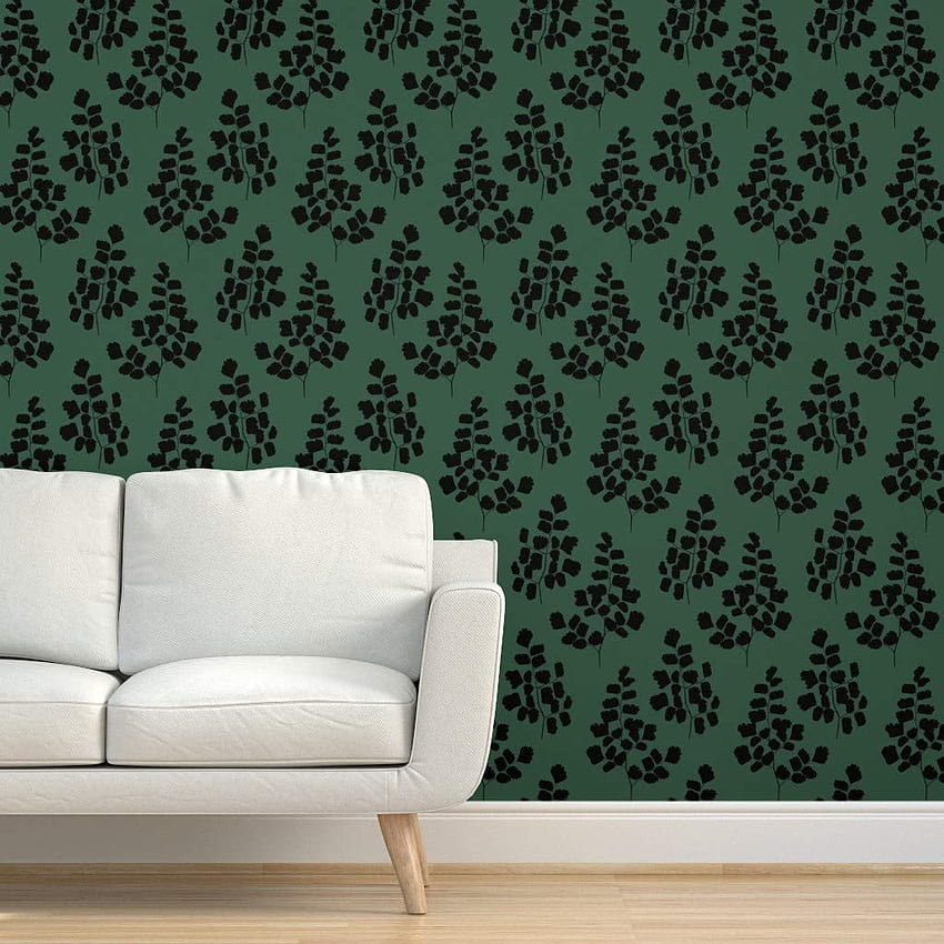 Buy Spoonflower Peel And Stick Removable , Black And Green Black Leaves Botanicals Ferns Dark Green Gothic Chic Formal Print, Self Adhesive 12in X 24in Test Swatch Online In Indonesia. B085S7GJ4N, Green and Black Gothic HD phone wallpaper