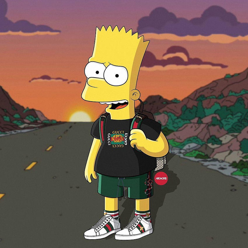 Gangster Gucci Simpsons, Bart Simpson Gangster Papel de parede de celular HD