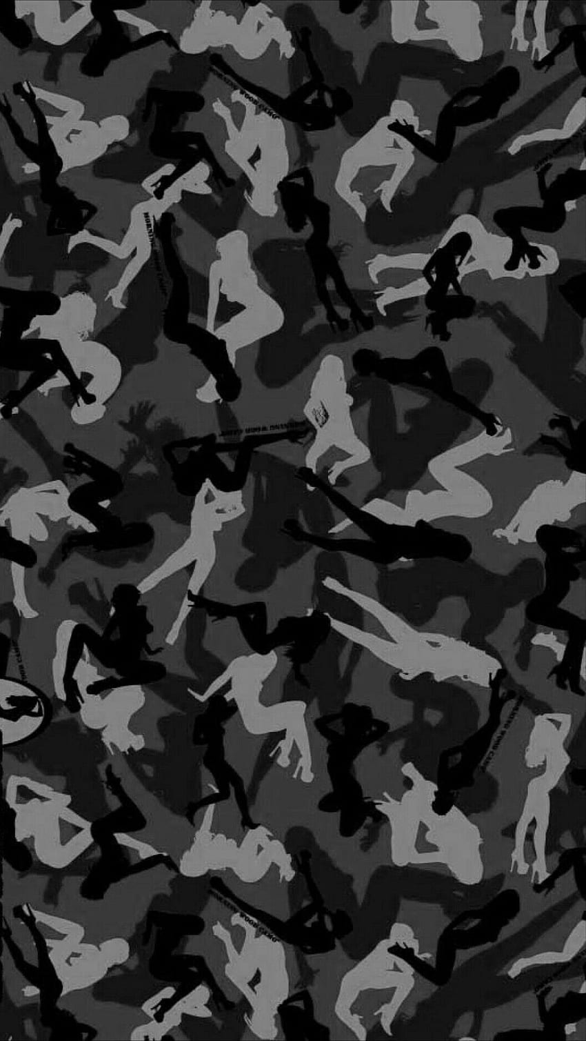 Schwarz-Weiß-Camouflage, Tarnung HD-Handy-Hintergrundbild