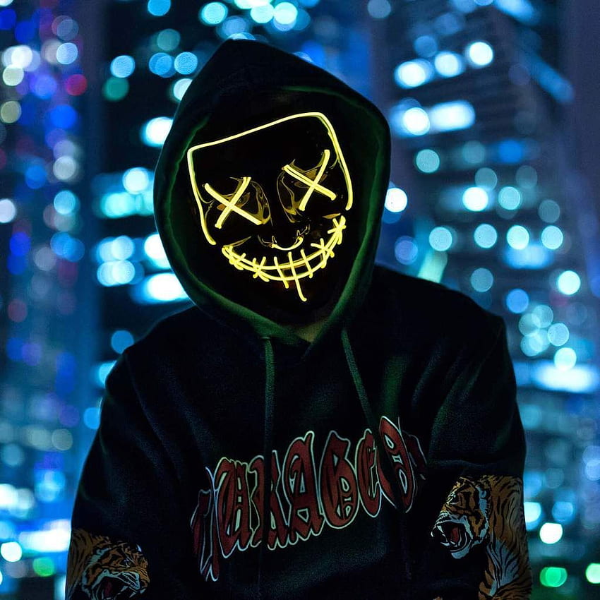 Halloween-LED-Maske, LED-Maske reinigen HD-Handy-Hintergrundbild