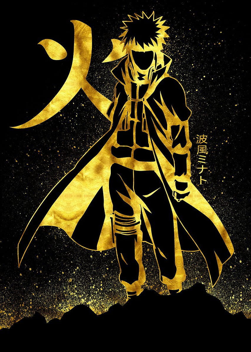 Złoty plakat Minato autorstwa Eternal Art. Displate w 2021 r. naruto shippuden, Best naruto , Naruto , Cool Minato Tapeta na telefon HD