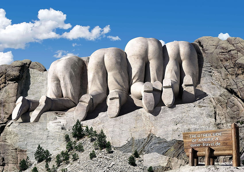 funny, Mount Rushmore HD wallpaper
