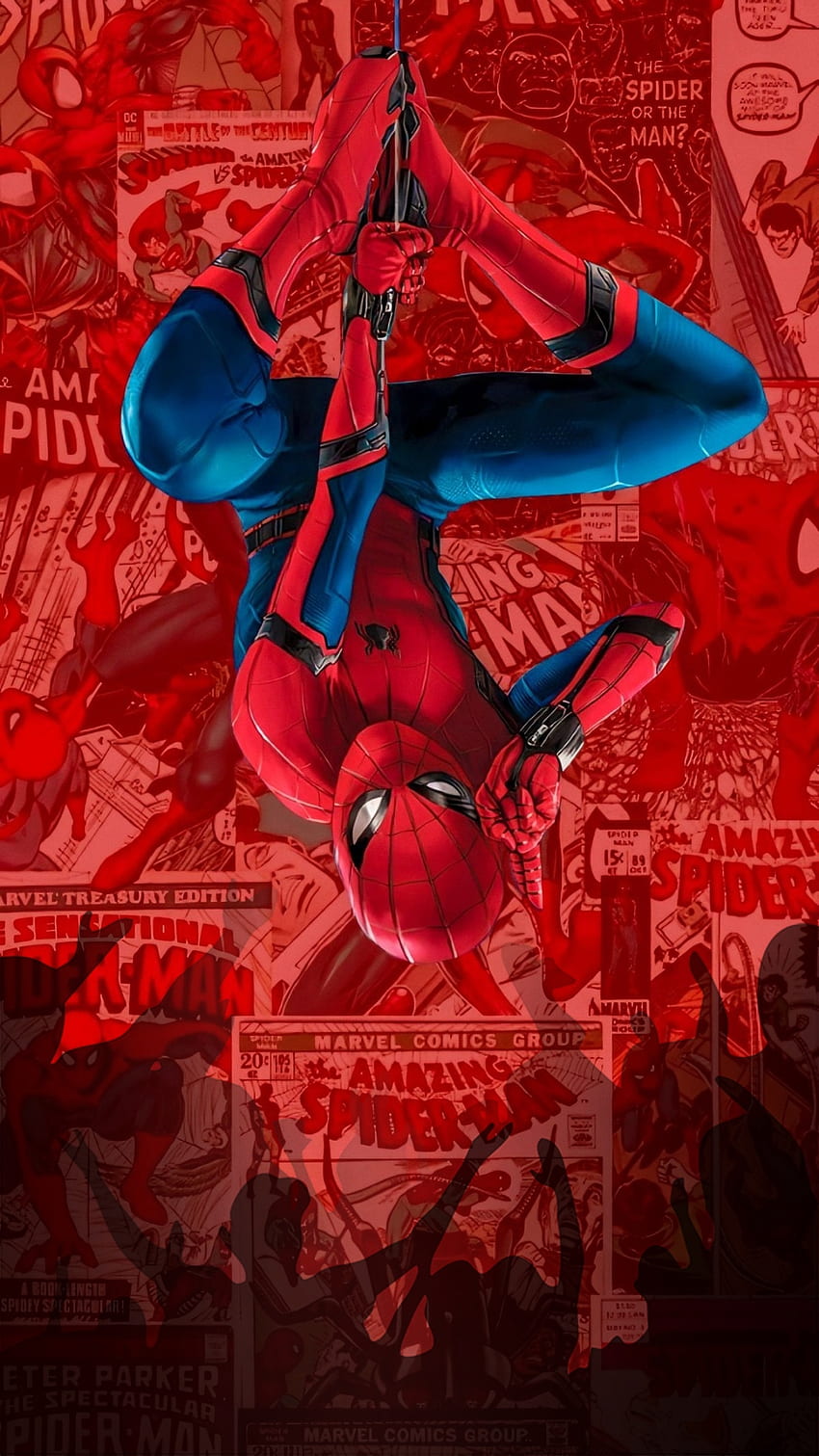 Spider man, red, hero HD phone wallpaper